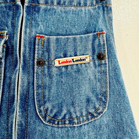 Vtg.90s Rare London London Blue zipfront denim Rancher overalls.6 pockets.Size M - Picture 7 of 13